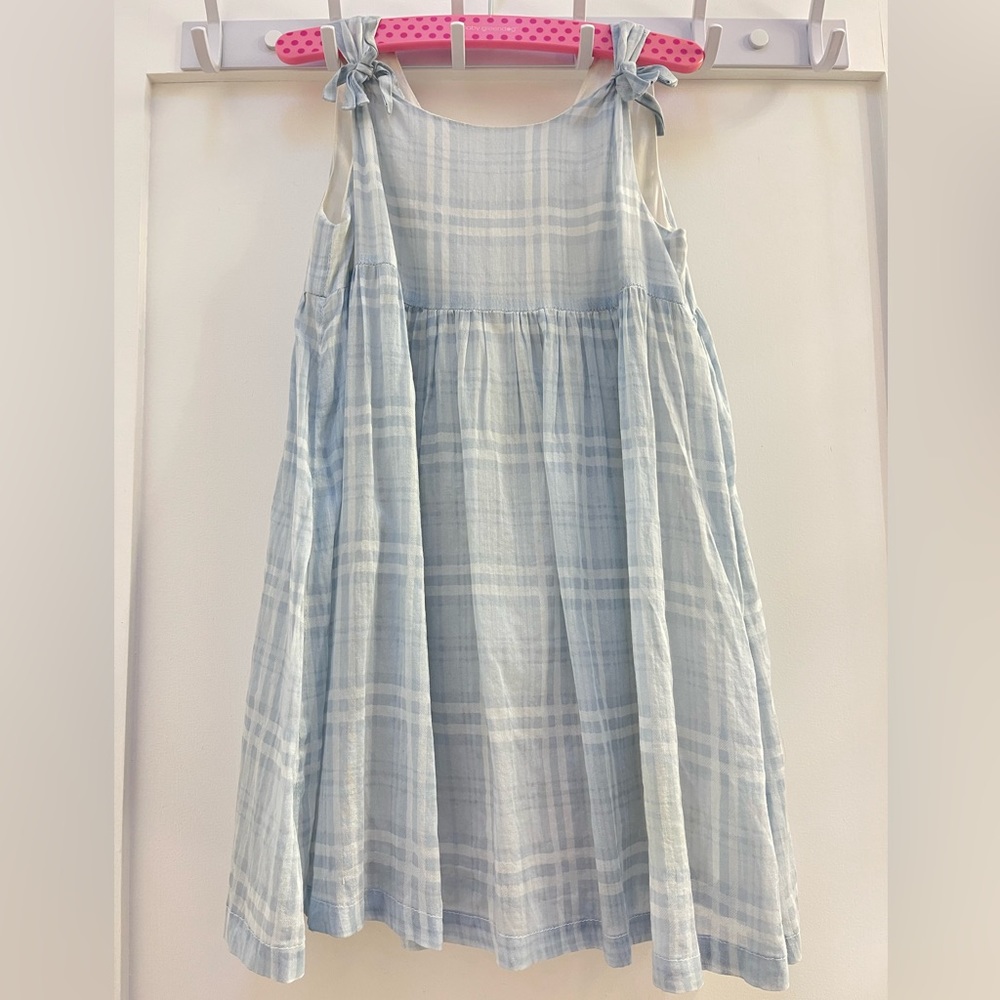 Blue gingham Burberry baby girls dress